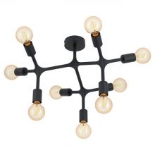 Bocadella lampa wisząca czarna 9x60W E27